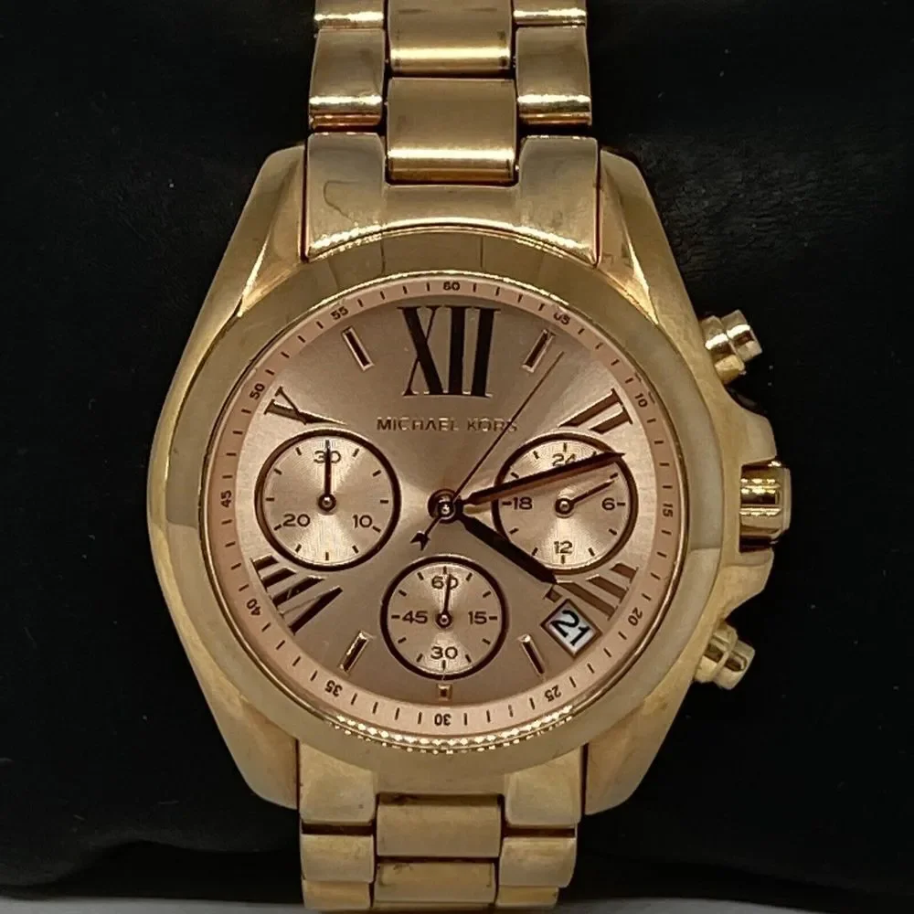 Michael Kors Bradshaw MK5799 Women Stainless Steel Analog Dial Quartz Watch Y220
